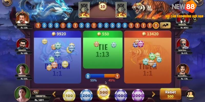 Cách chơi Rồng Hổ gấp thếp